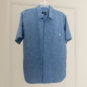 Mens Marmot Shirt L Arctic Blue Cooper Canyon SS UPF30 Travel Work Hike Cool